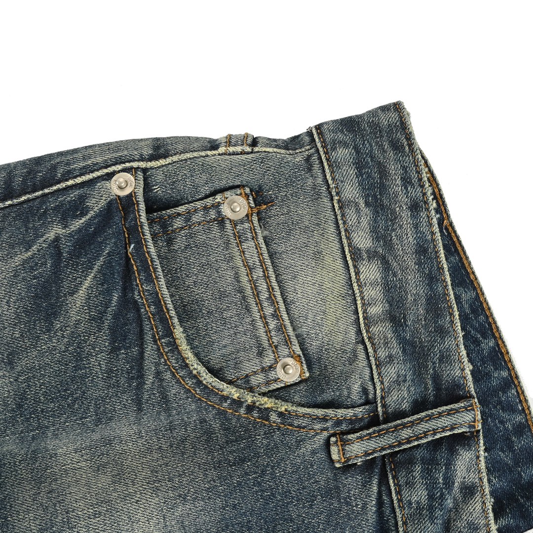 Dior 24Fw denim jeans with tree man embroidery on back pockets