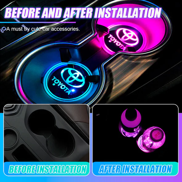 🚗Rainbow Light LED Car Coaster