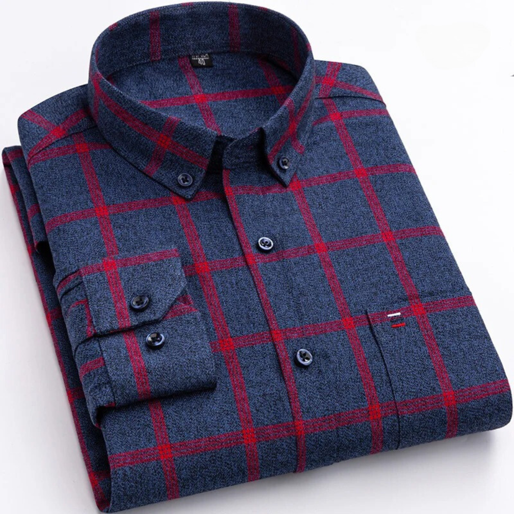 Everett Cotton Plaid Shirt
