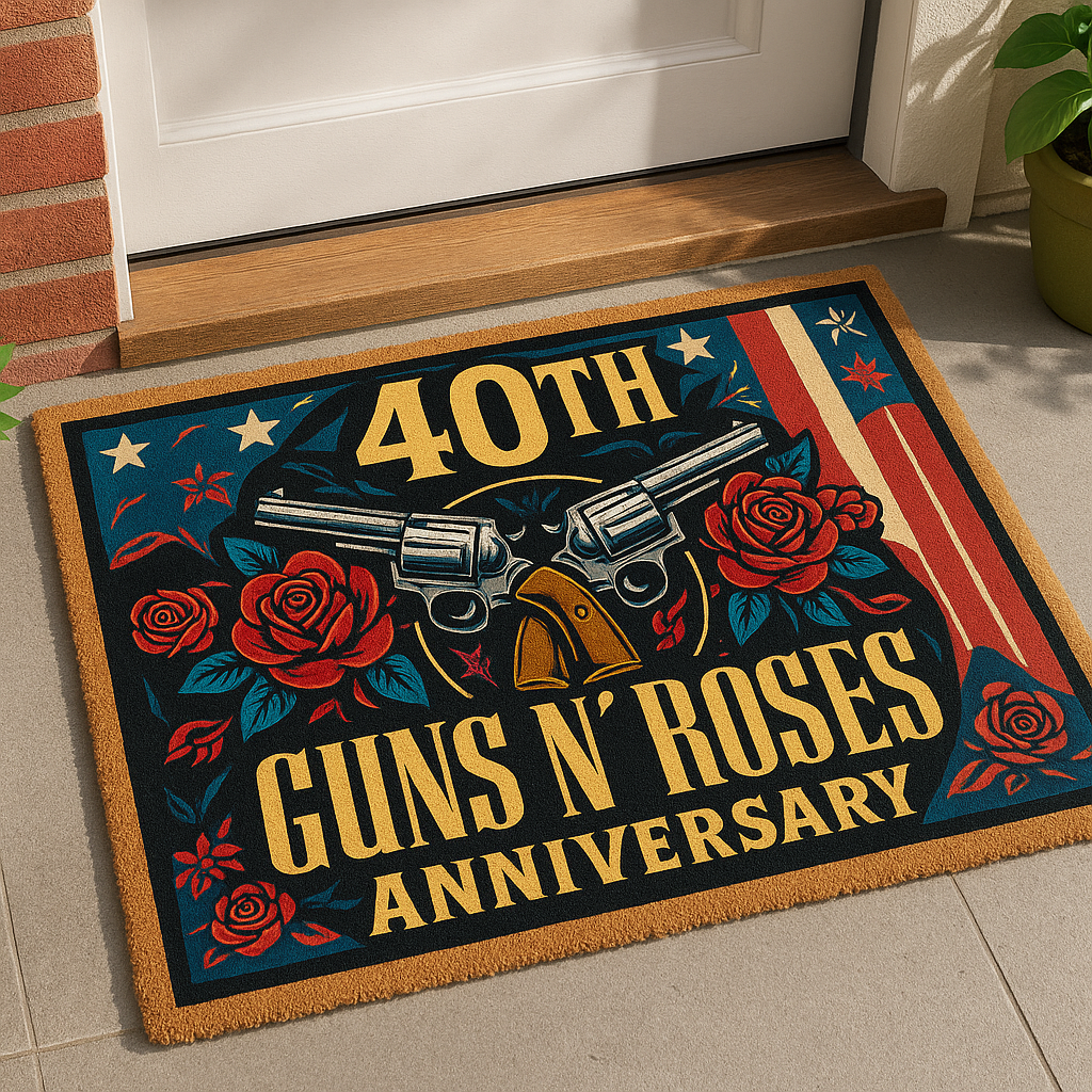 Guns N' Roses 40th Anniversary Commemorative Doormat