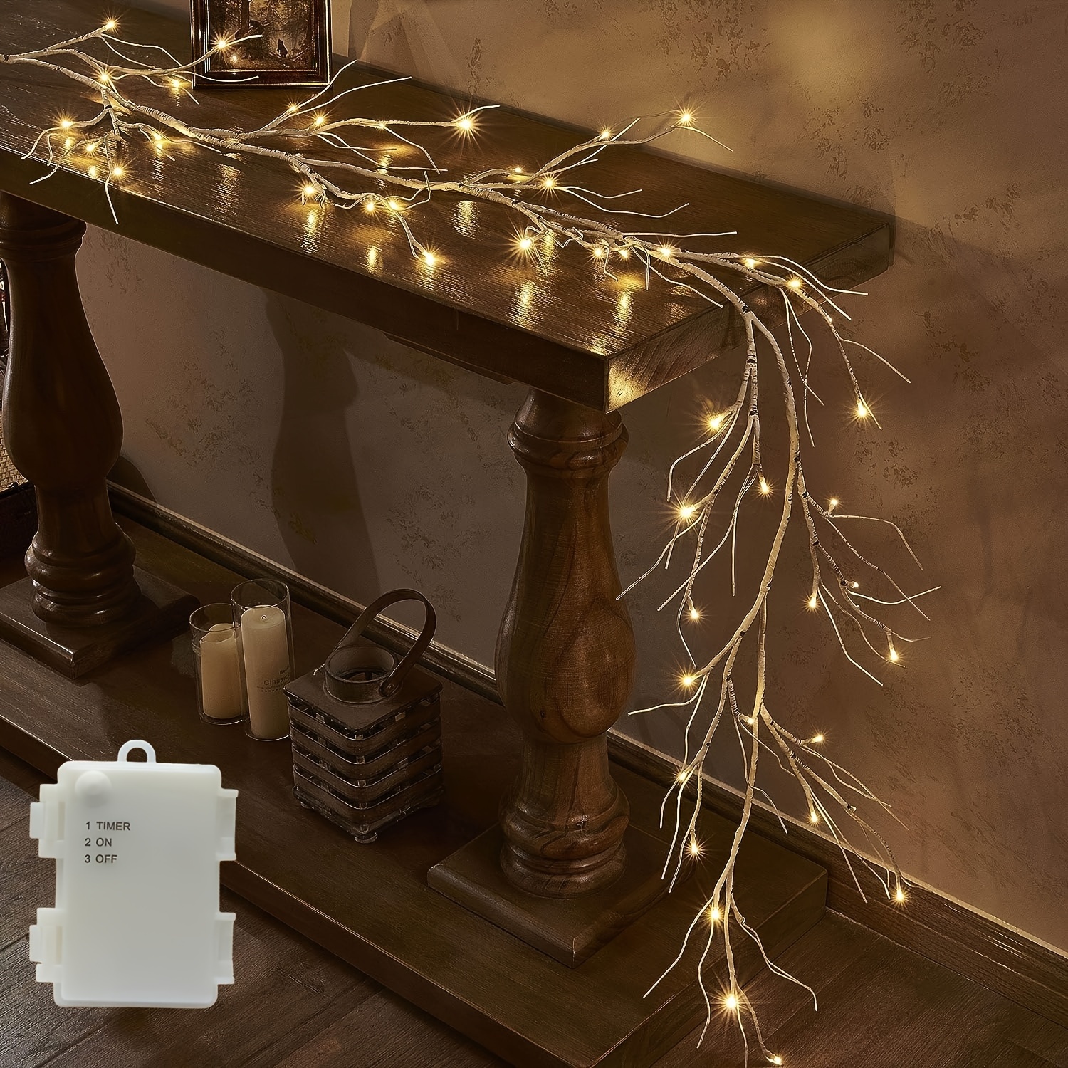 ✨🎄6FT Lighted Birch Garland with 48 LED Lights🔥Buy 2 Get 10% OFF & Free Shipping