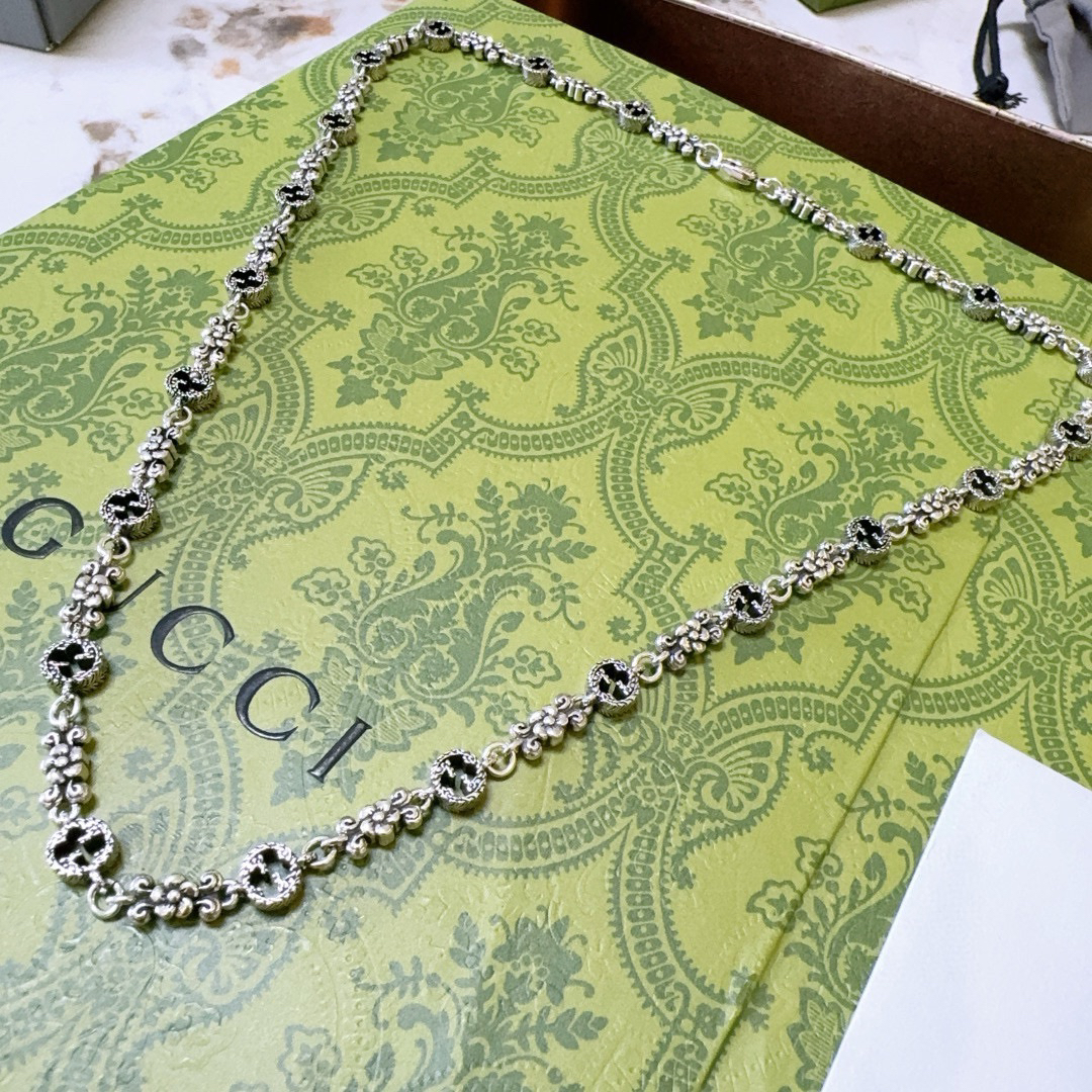 Gucci Anger Forest series new GG flower vintage necklace