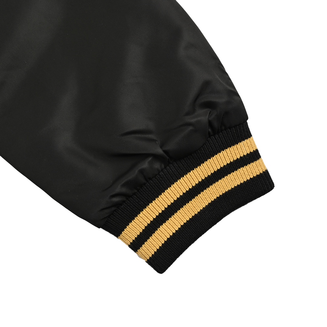 Prada 24Fw baseball jacket with P patch and medal on chest