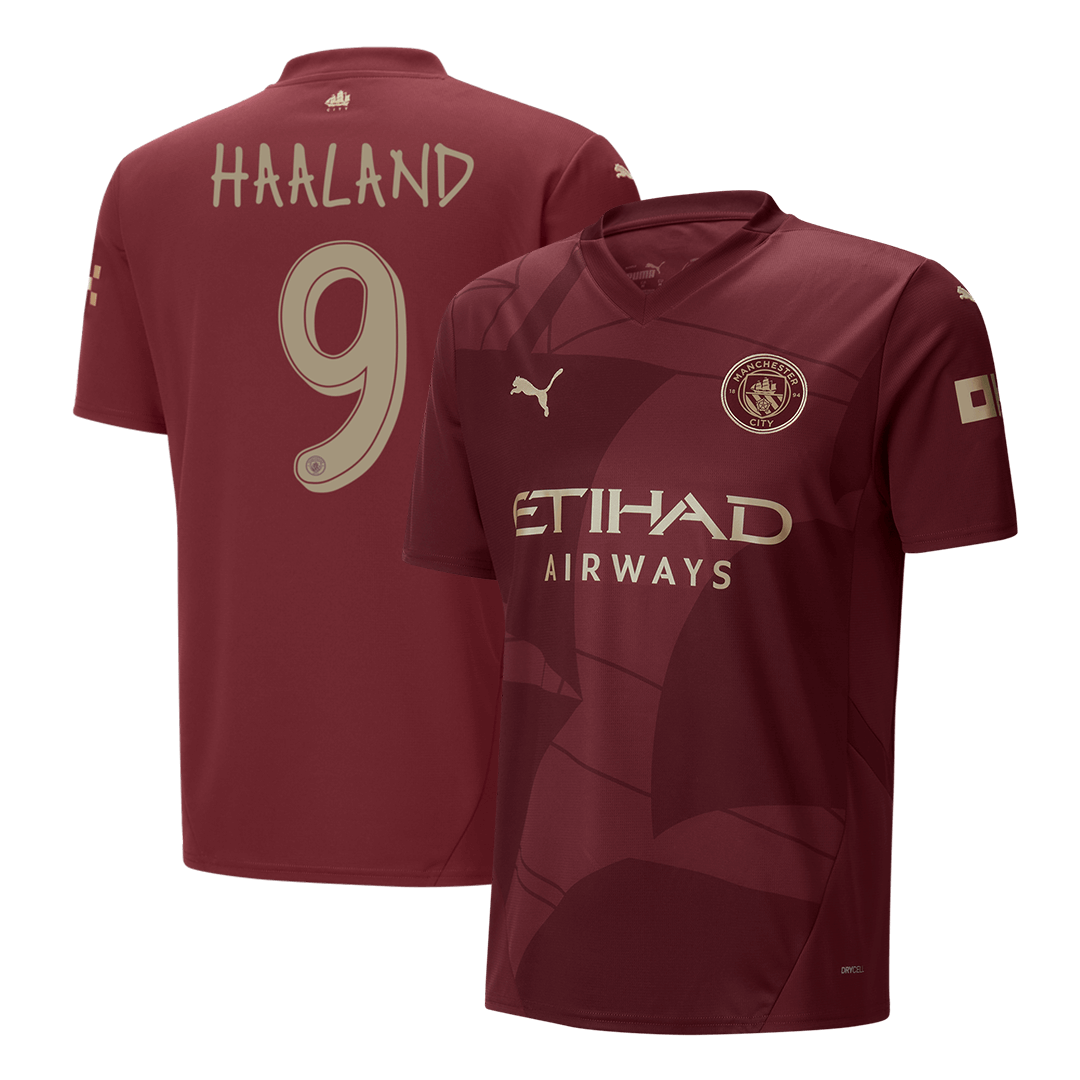 HAALAND #9 Manchester City Football Jersey Third Away Custom Shirt 2024/25