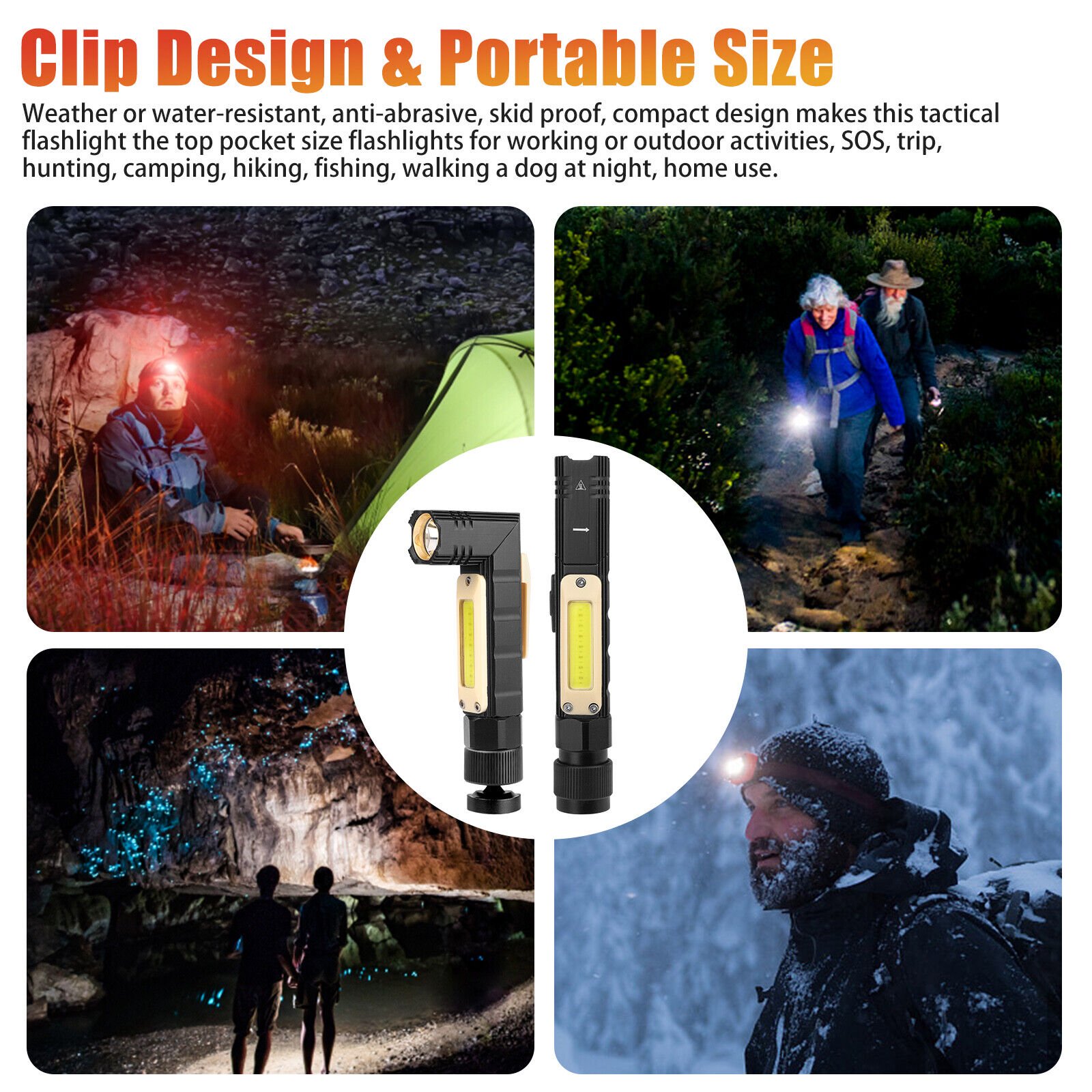 🔦💥Multifunctional magnetic tactical flashlight🔥 (Flash Sale - 50% Off)