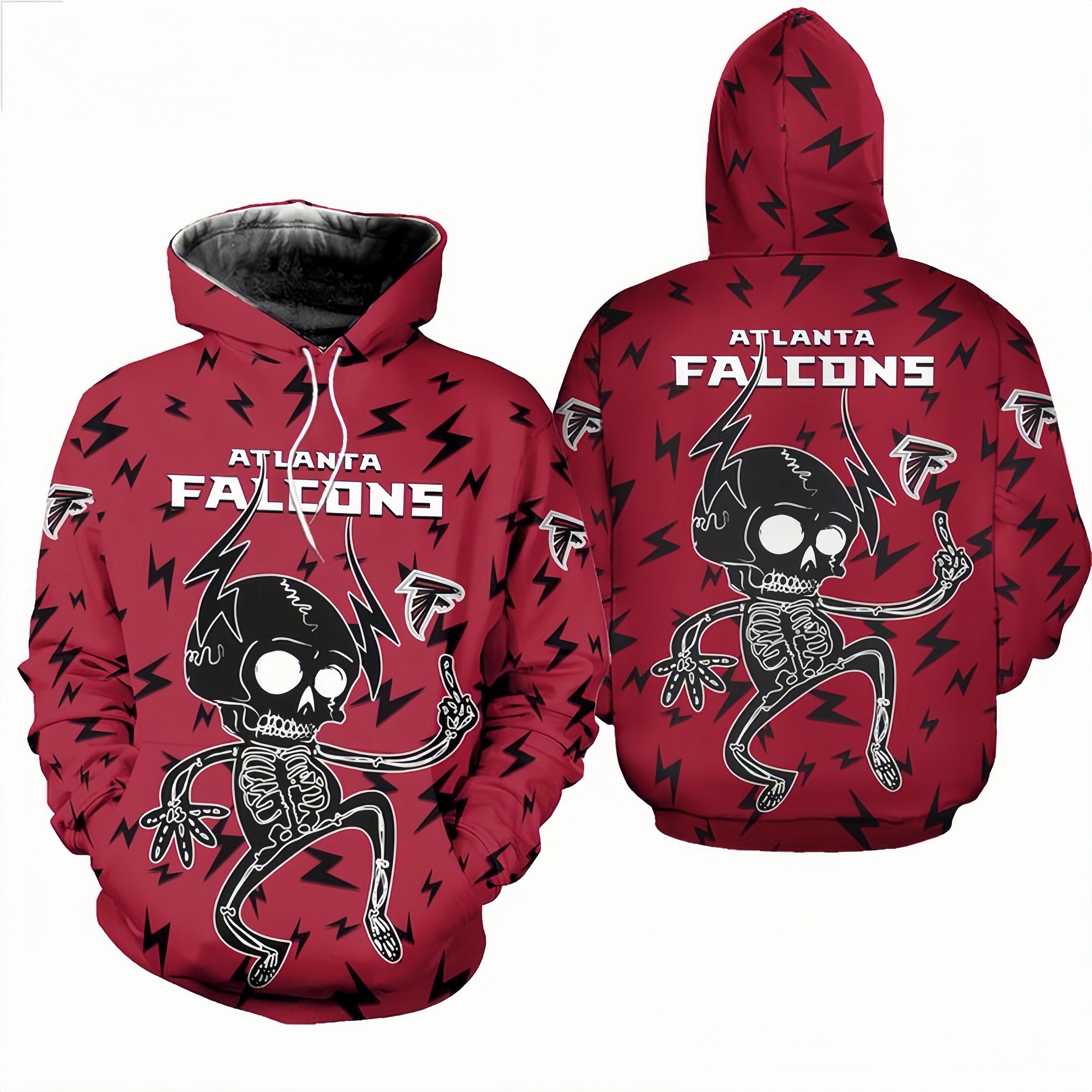 ATLANTA FALCONS 3D ELECTRIC SHOCK CUTE SKELETON