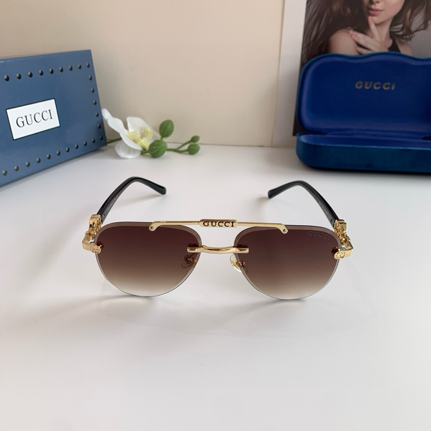 Gucci rimless sunglasses