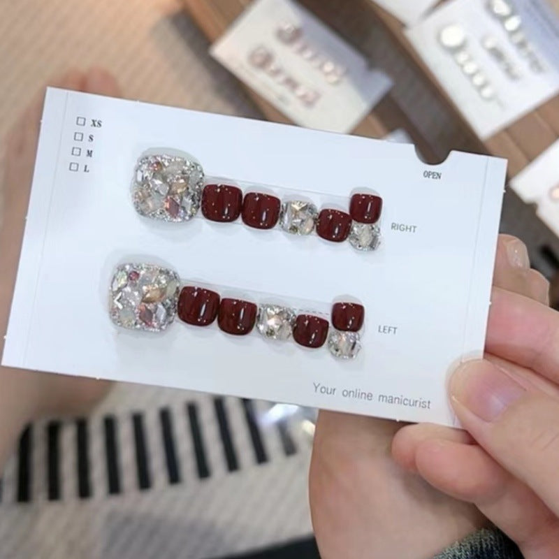 14 Sheets Square Press on Toenails🌈