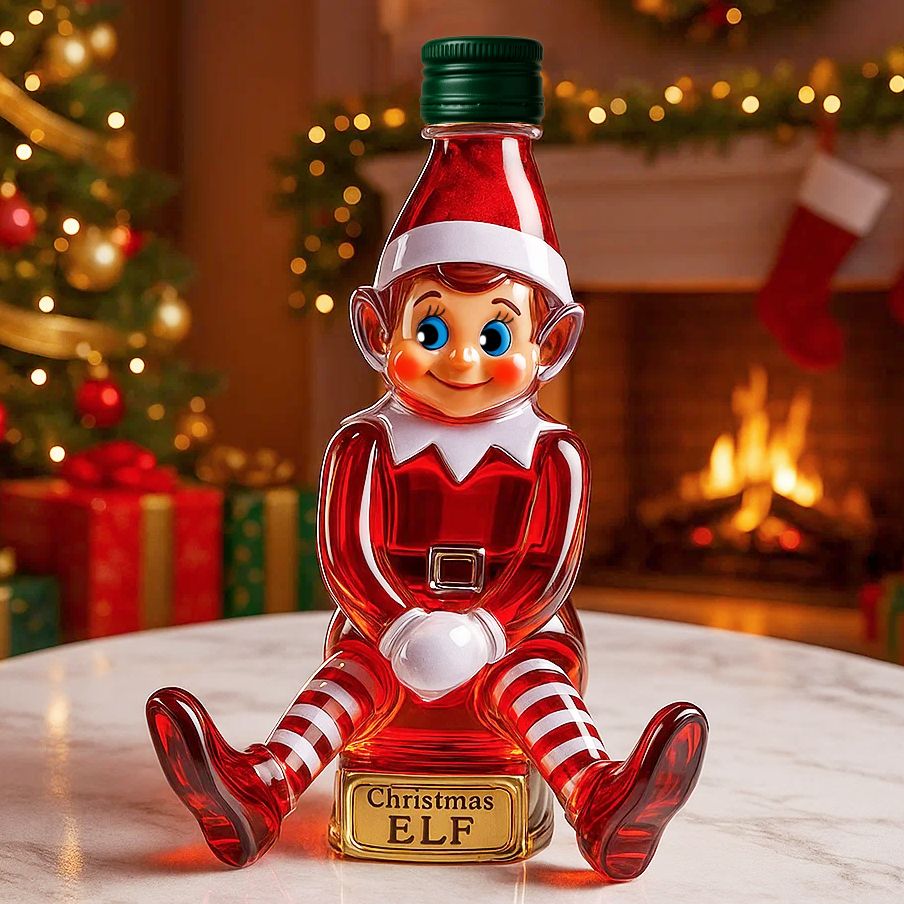 Christmas ELF Whiskey Bottle