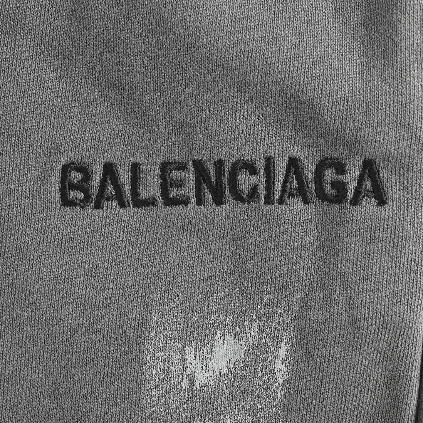 Balenciaga 25ss paint-jet embroidered shorts