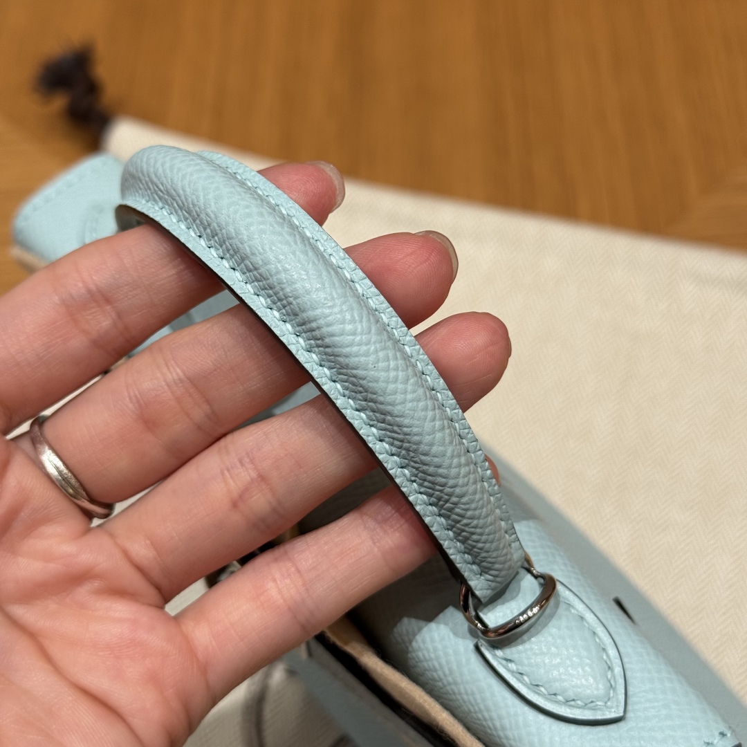 Hermes mini kelly U2Blue zephyr handbag (handmade to order)