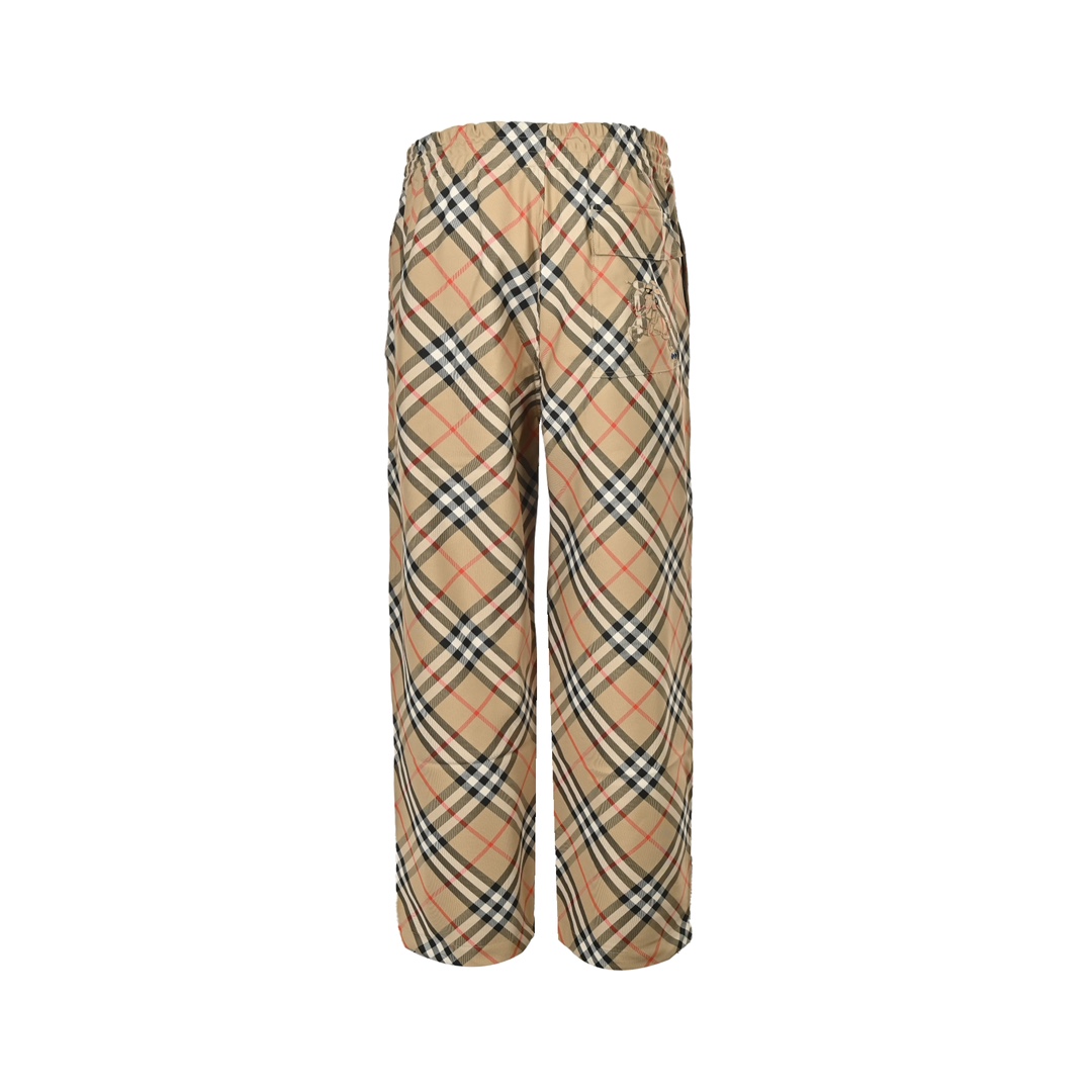 Burberry 24Fw Warhorse Embroidered Check Trousers
