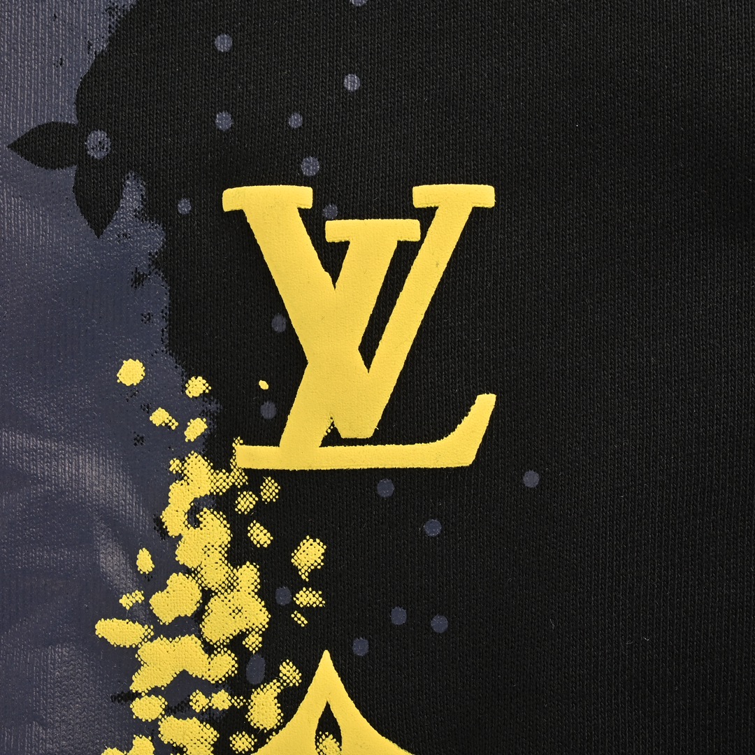 Louis Vuitton 24Fw Ink Splash Monochrome Print Crewneck Sweatshirt