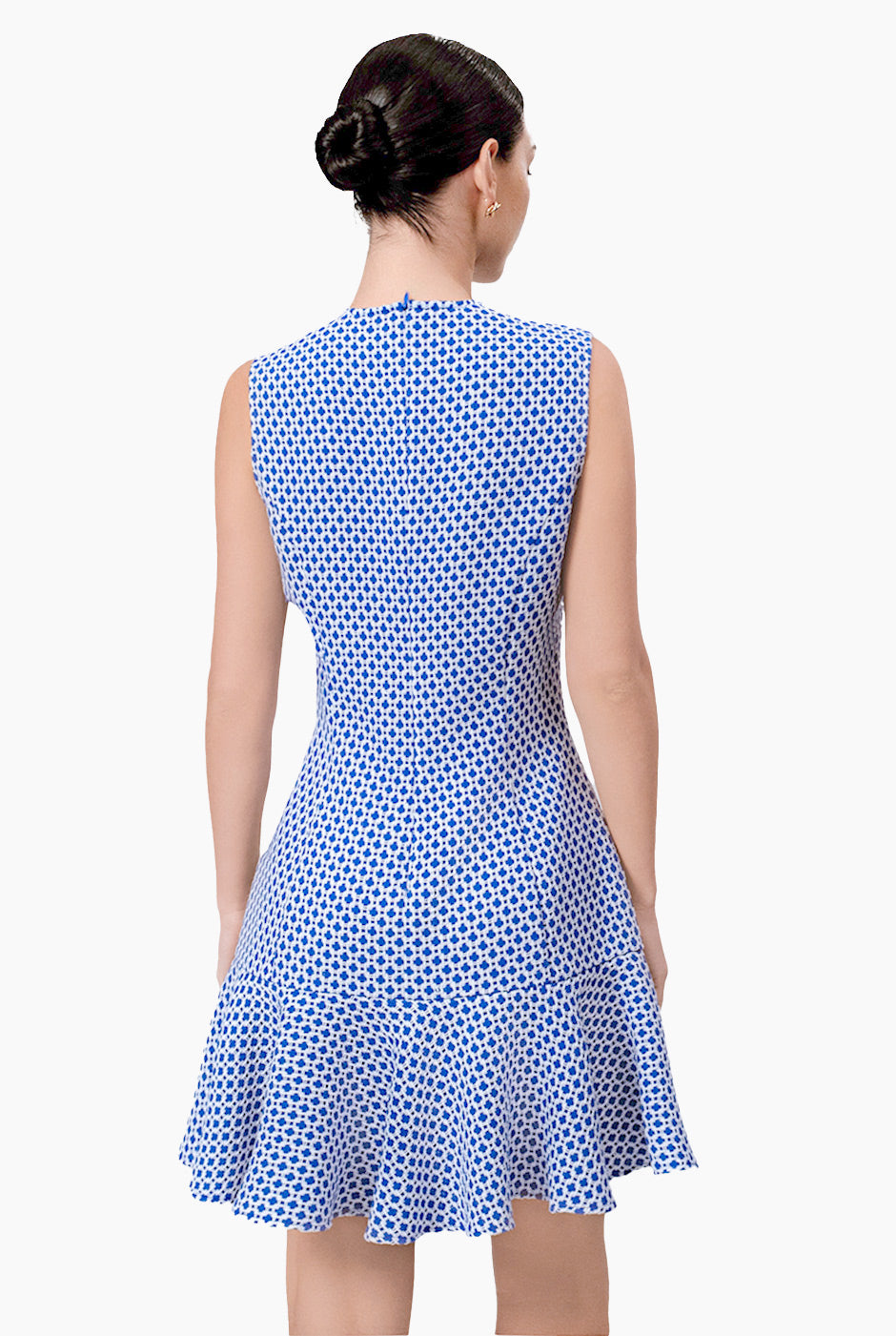 Vestido corto tejido peplum