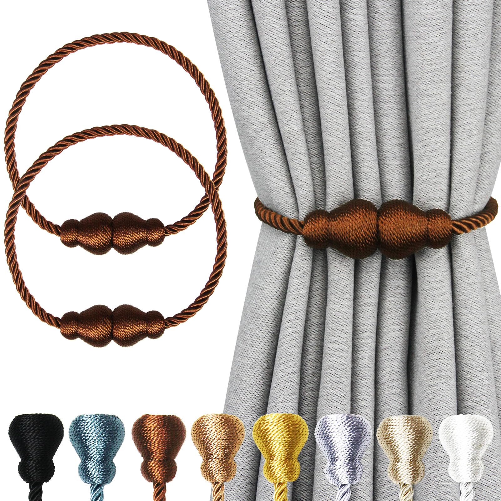 🎉Buy more, save more! 🛍️💰Decorative magnetic curtain holder🏡