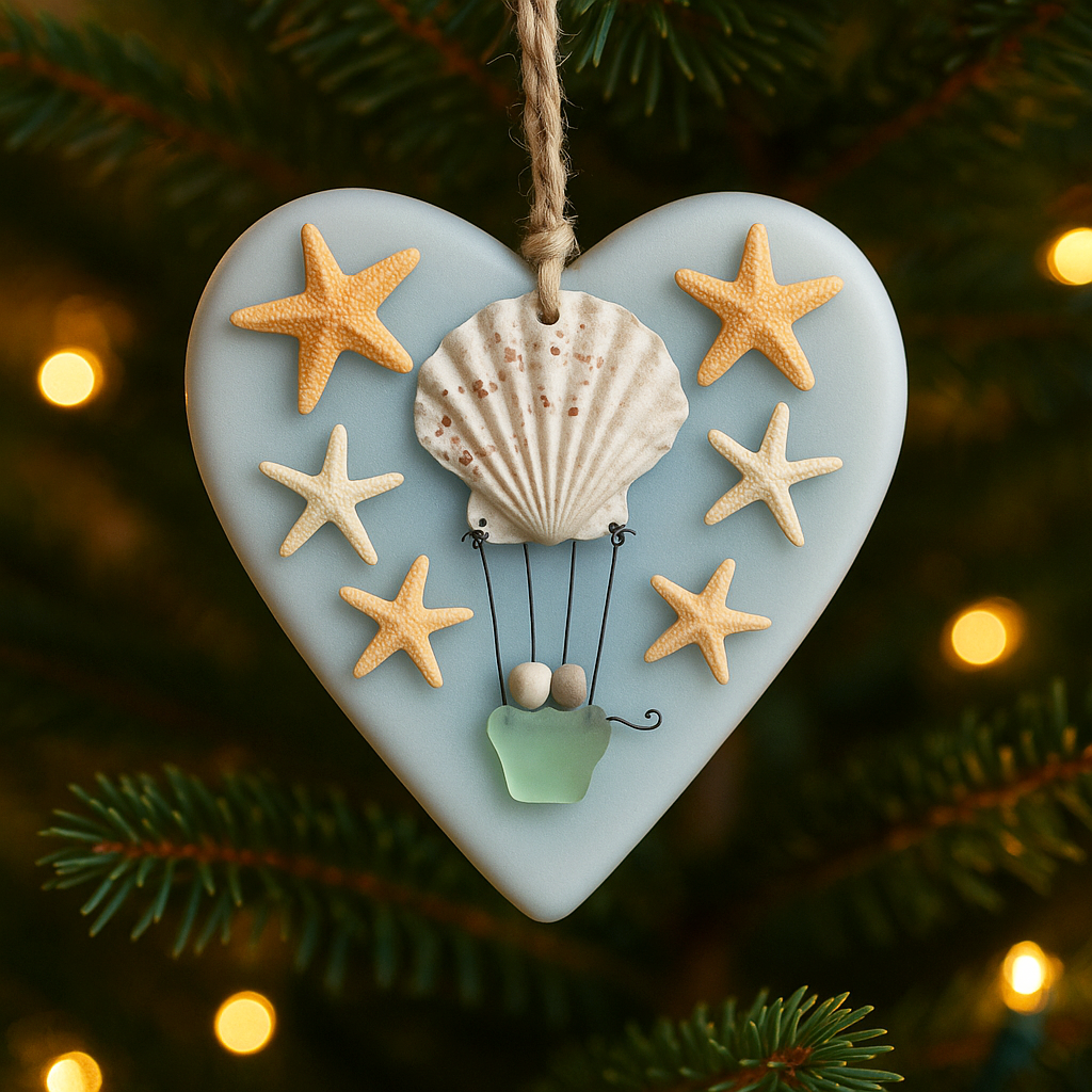 Friendship by the Sea Sea Glass Decoration