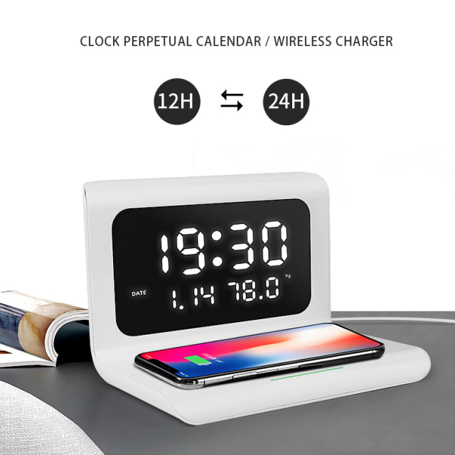 🎉Winter Sale 30% OFF - New Creative Wireless Phone Charging Station With Digital Alarm Clock