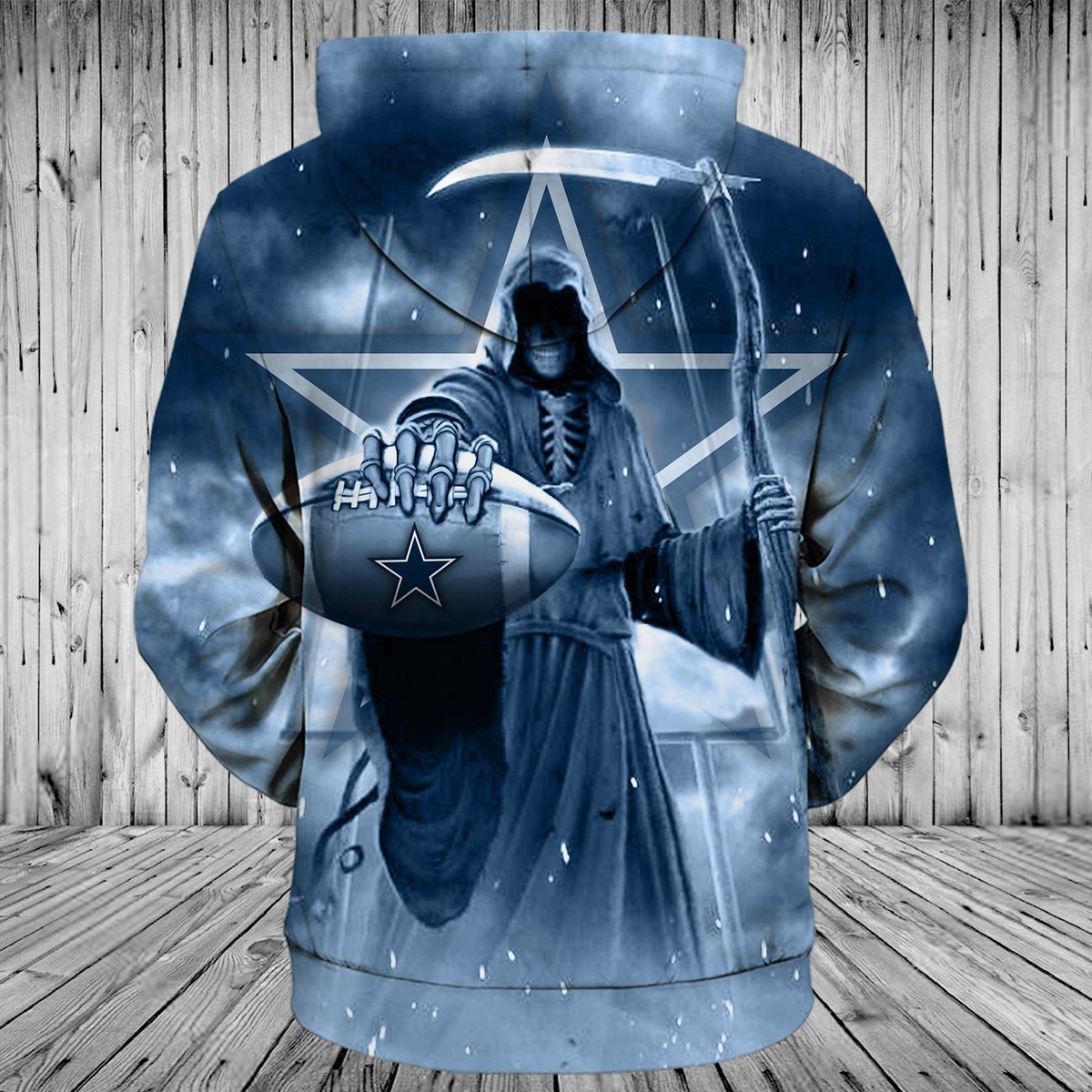 COWBOYS 3D HOODIE DEATH SKULL 3D6