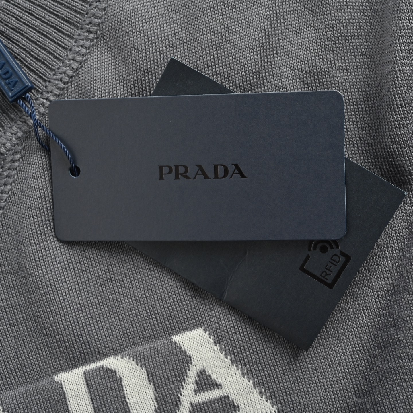 Prada 25ss classic logo jacquard knit short sleeve