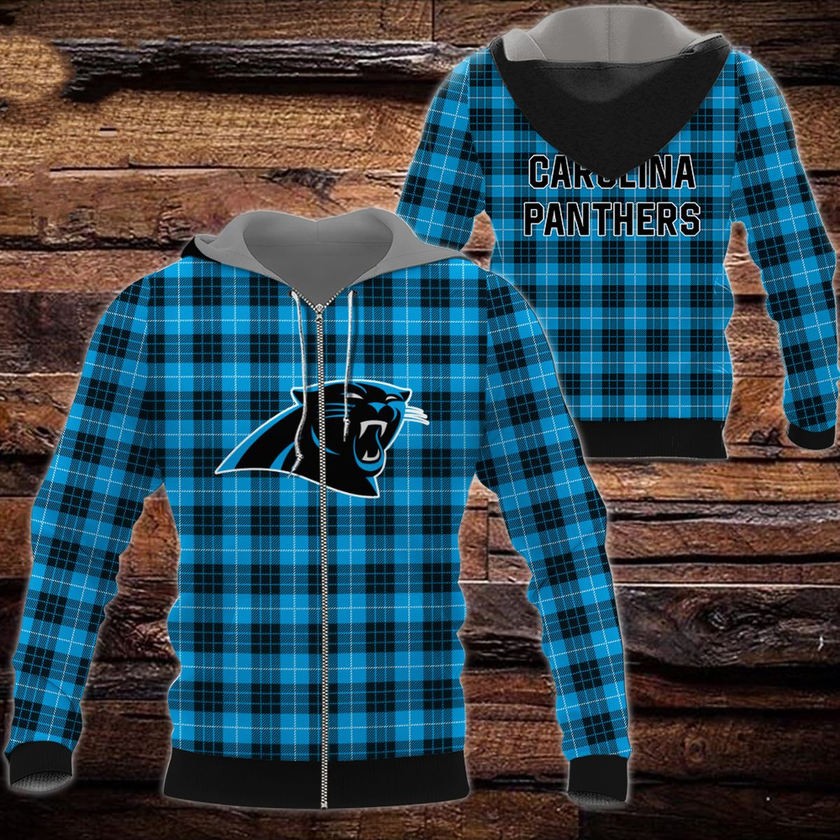 CAROLINA PANTHERS 3D HOODIE SKULL108
