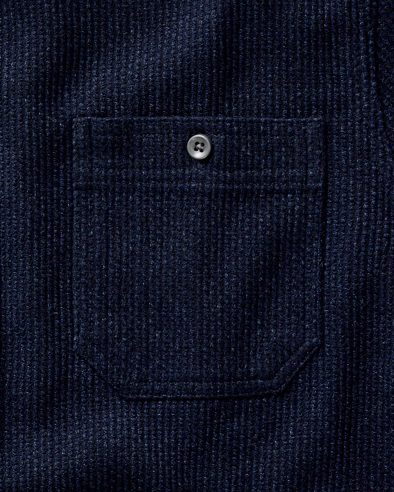 The Utility Shirt in Rinsed Indigo Sashiko