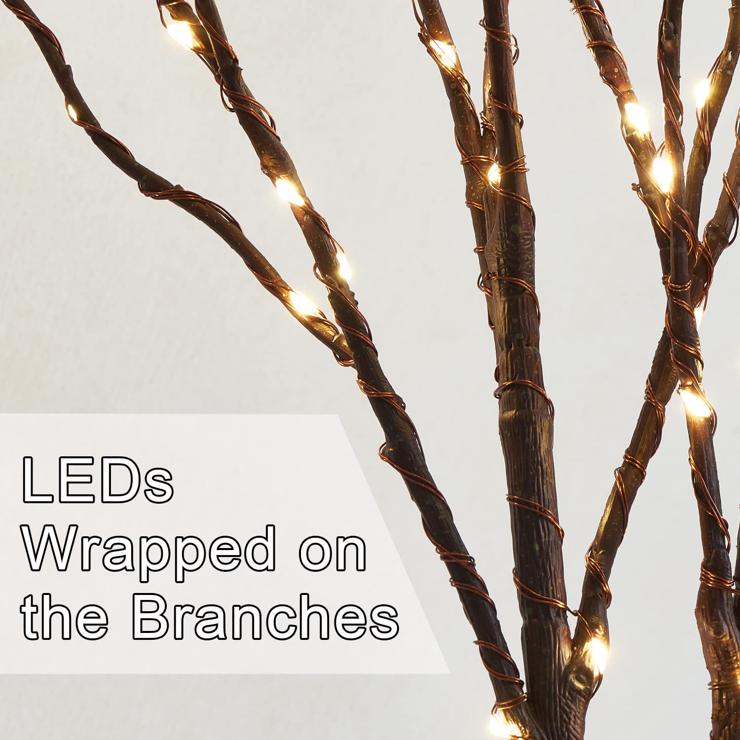 🔥Super Sale - 49% OFF🔥100 LED Lighted Branches with Timer