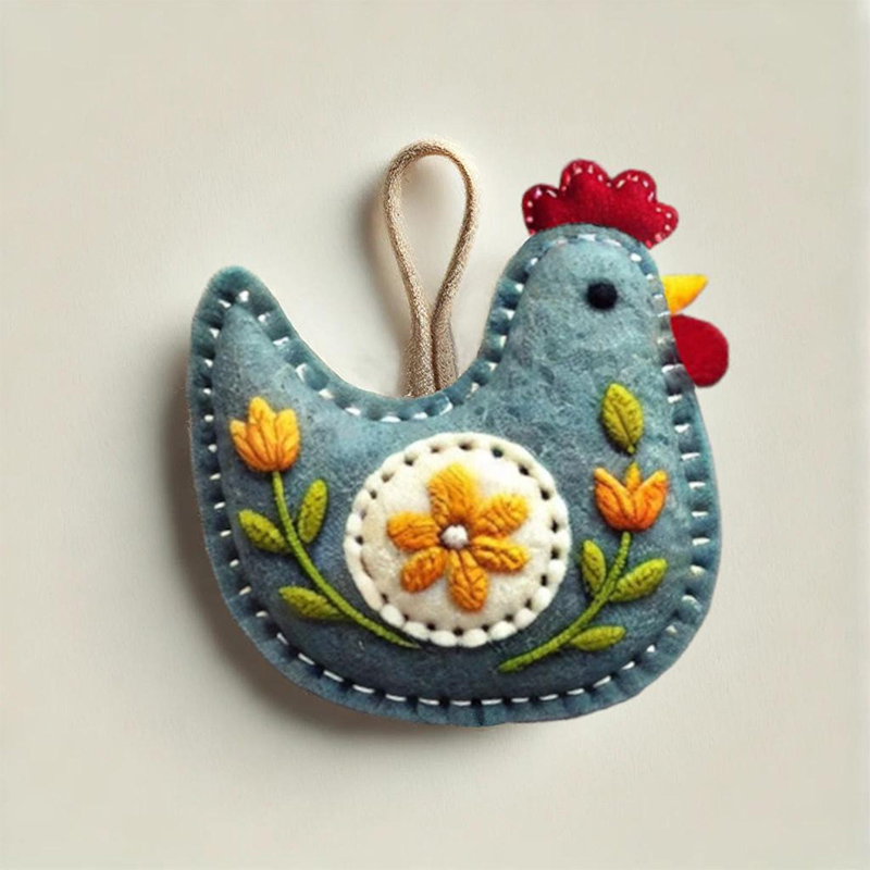Felt Easter Hen Ornaments