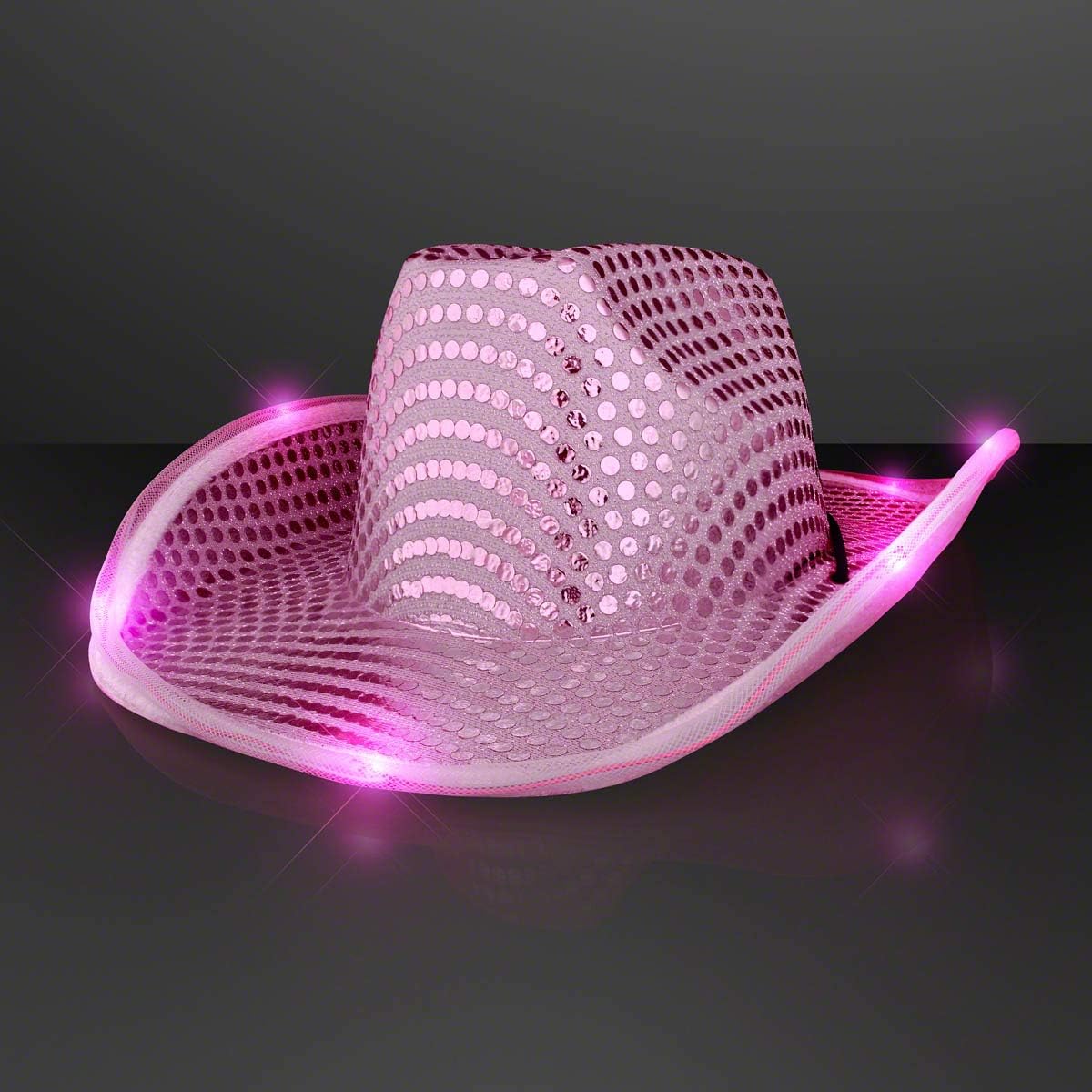 Windy City Novelties LED Light Up Sequin Cowboy Hat