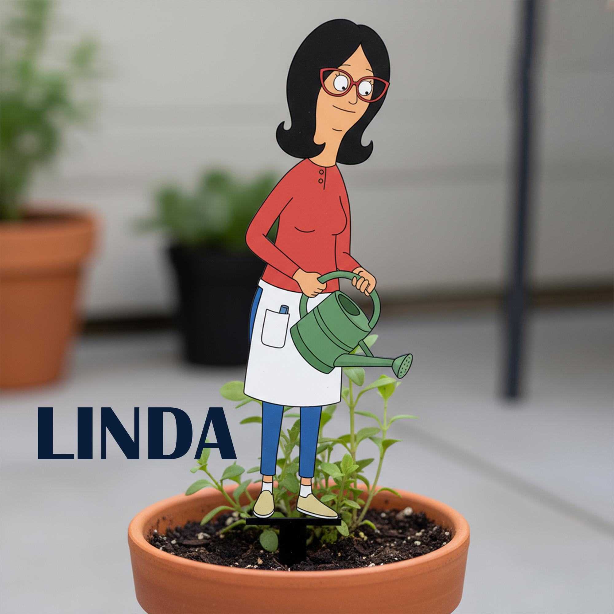 Bob's Burgers Metal Garden Stakes | Potted Plant Decor