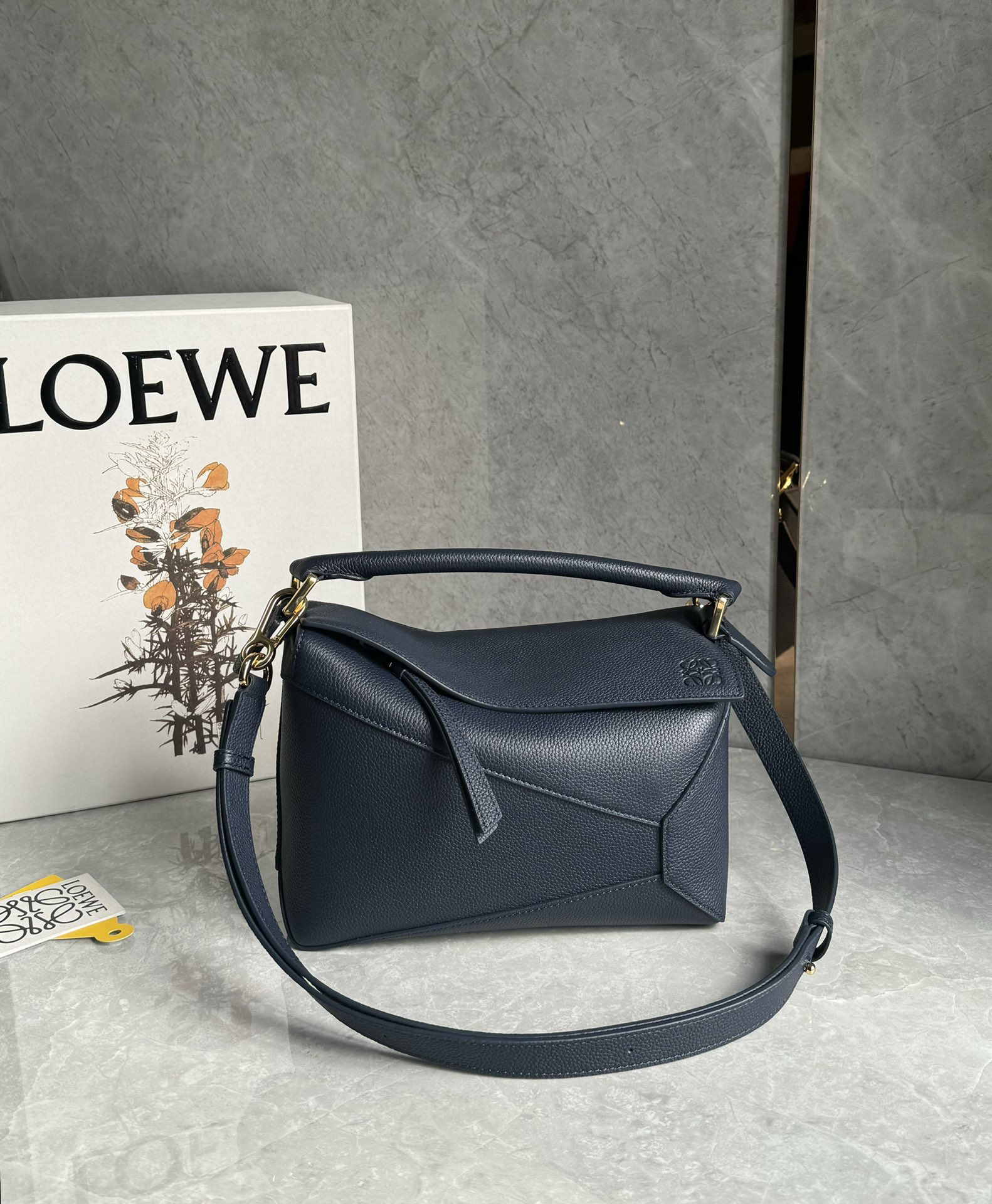 Loewe suede colorblocked zzle bag 0681