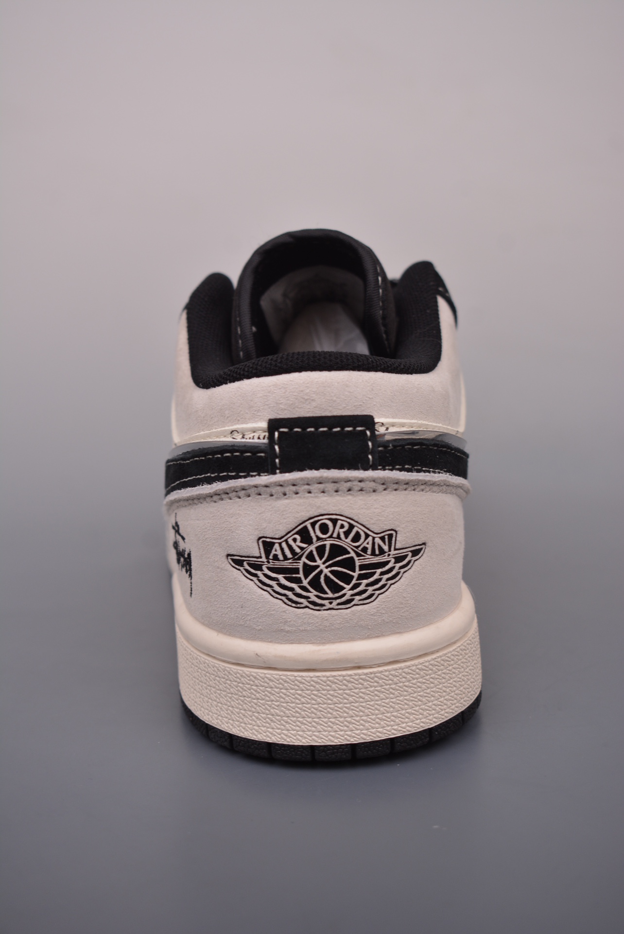 Stussy x Nike Air Jordan 1 Low OG Black, Beige and White Embroidery SJ9950-026