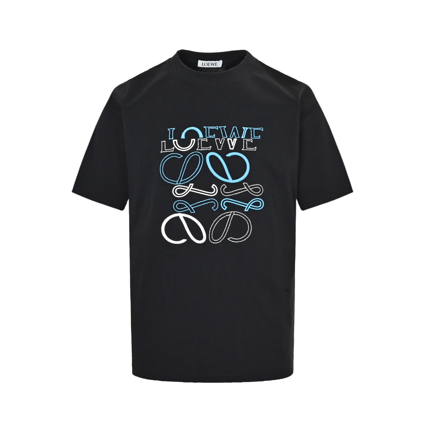 Loewe 25ss irregular logo contrast embroidered short sleeves
