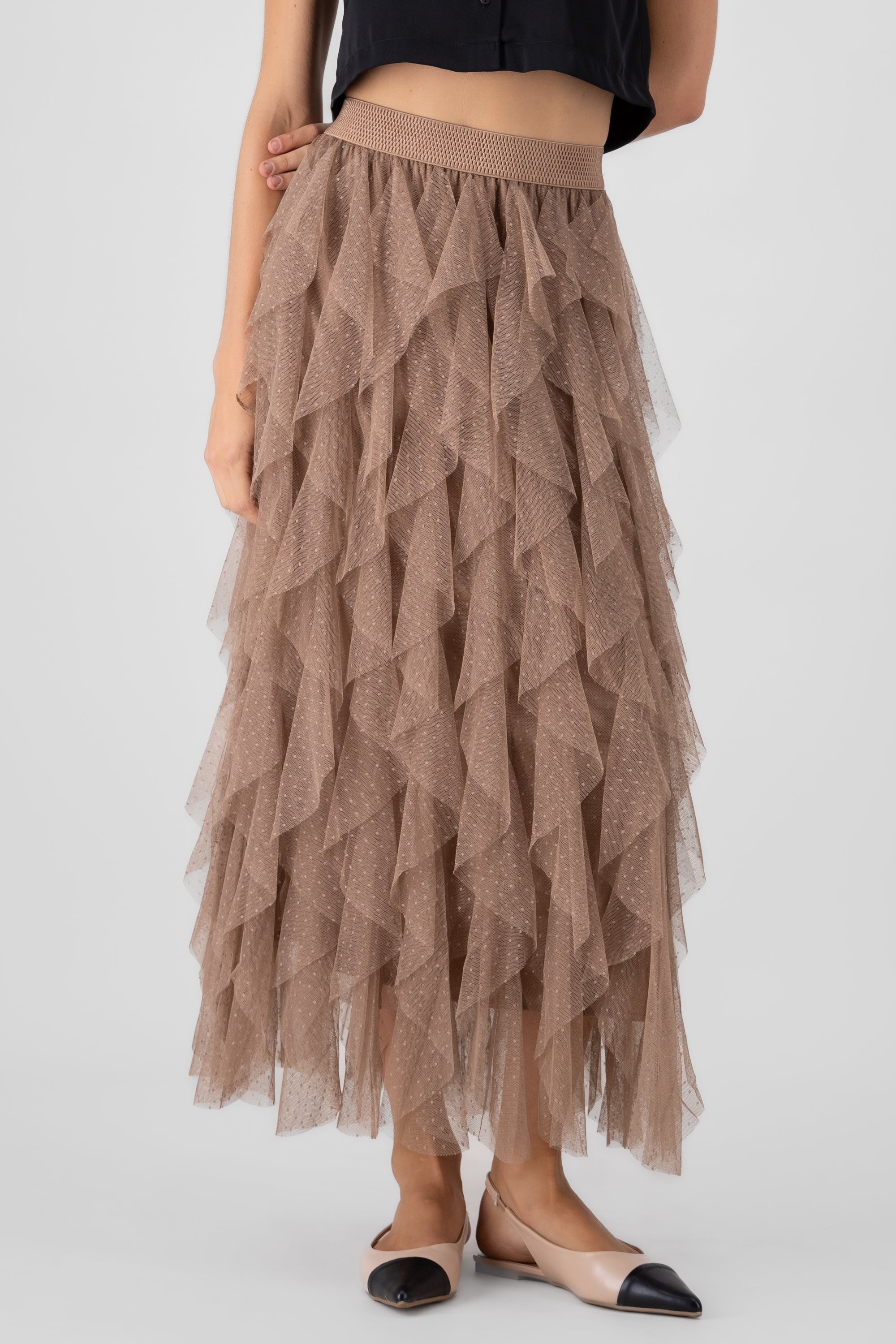 Ruffled Maxi Halle Skirt