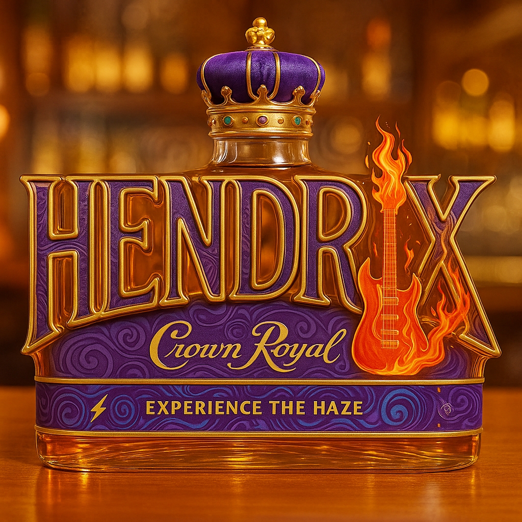 Jimi Hendrix Whiskey Bottle