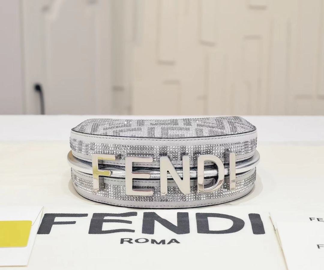 FENDI gray underarm mini bag 2186