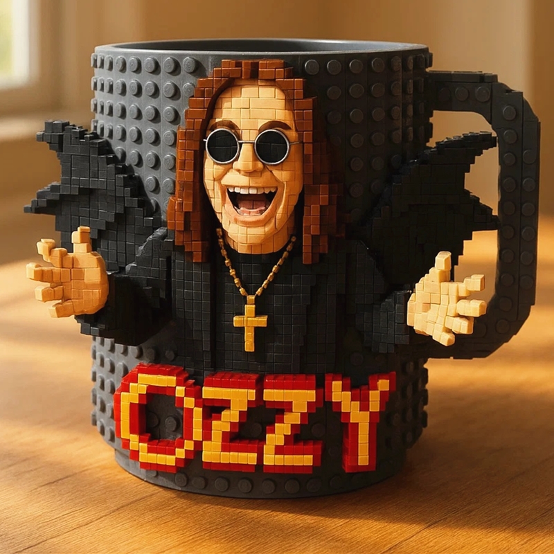 In Memory of Ozzy Building Blocks Mug