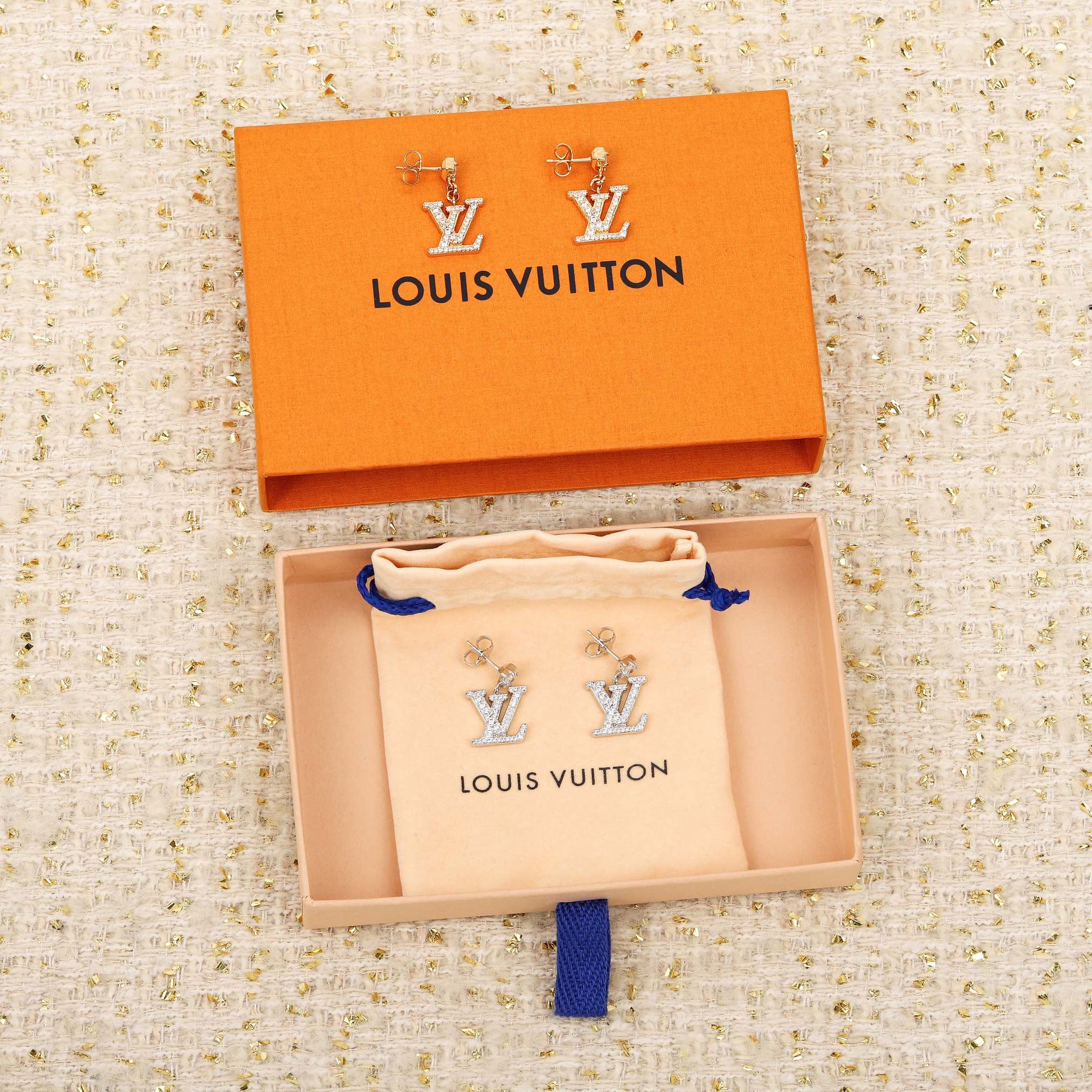 Louis Vuitton diamond earrings