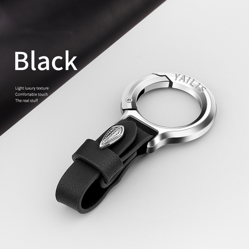 🔥Portable Zinc Alloy Leather Keychain