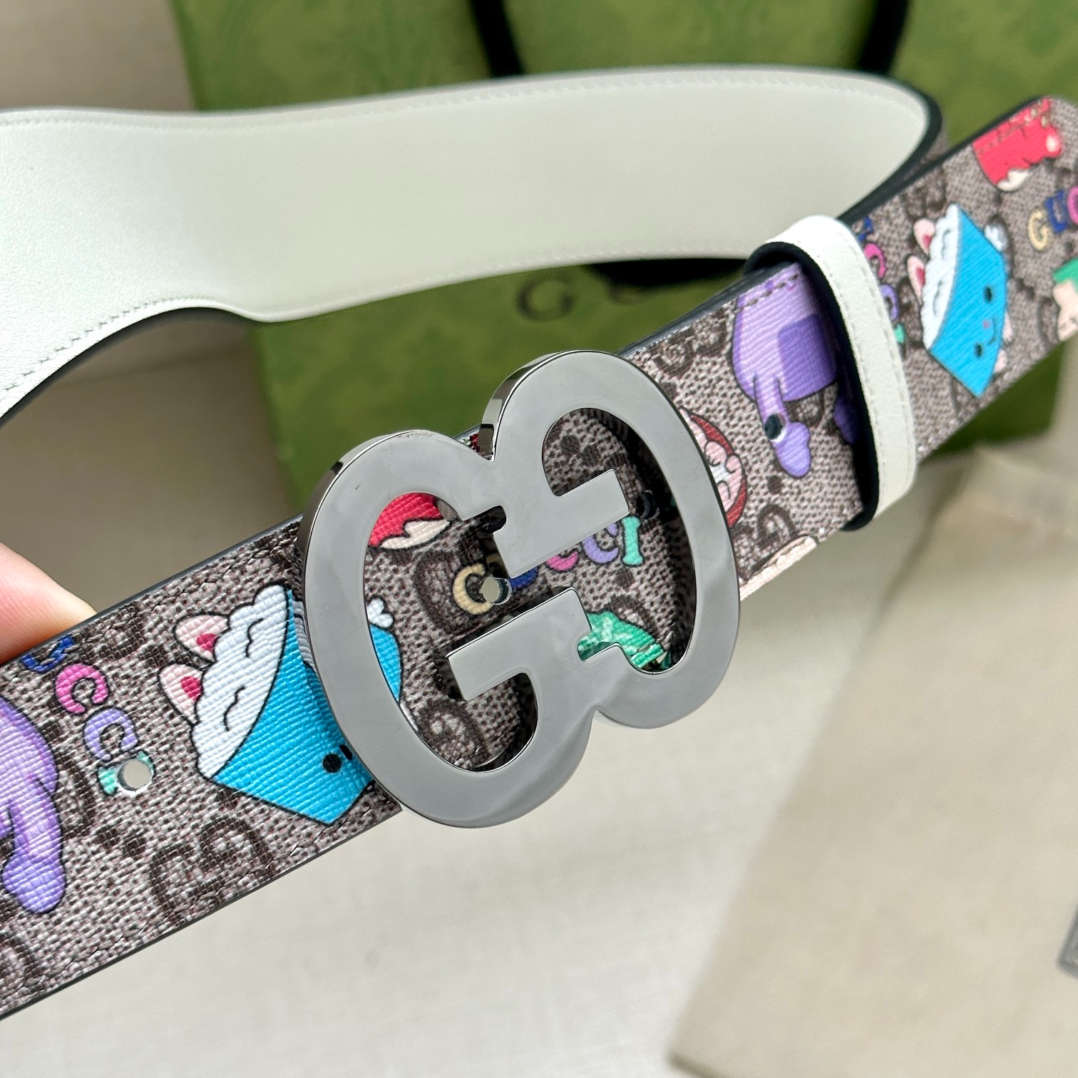 Gucci Marmont series printed leather belt width 3.8CM