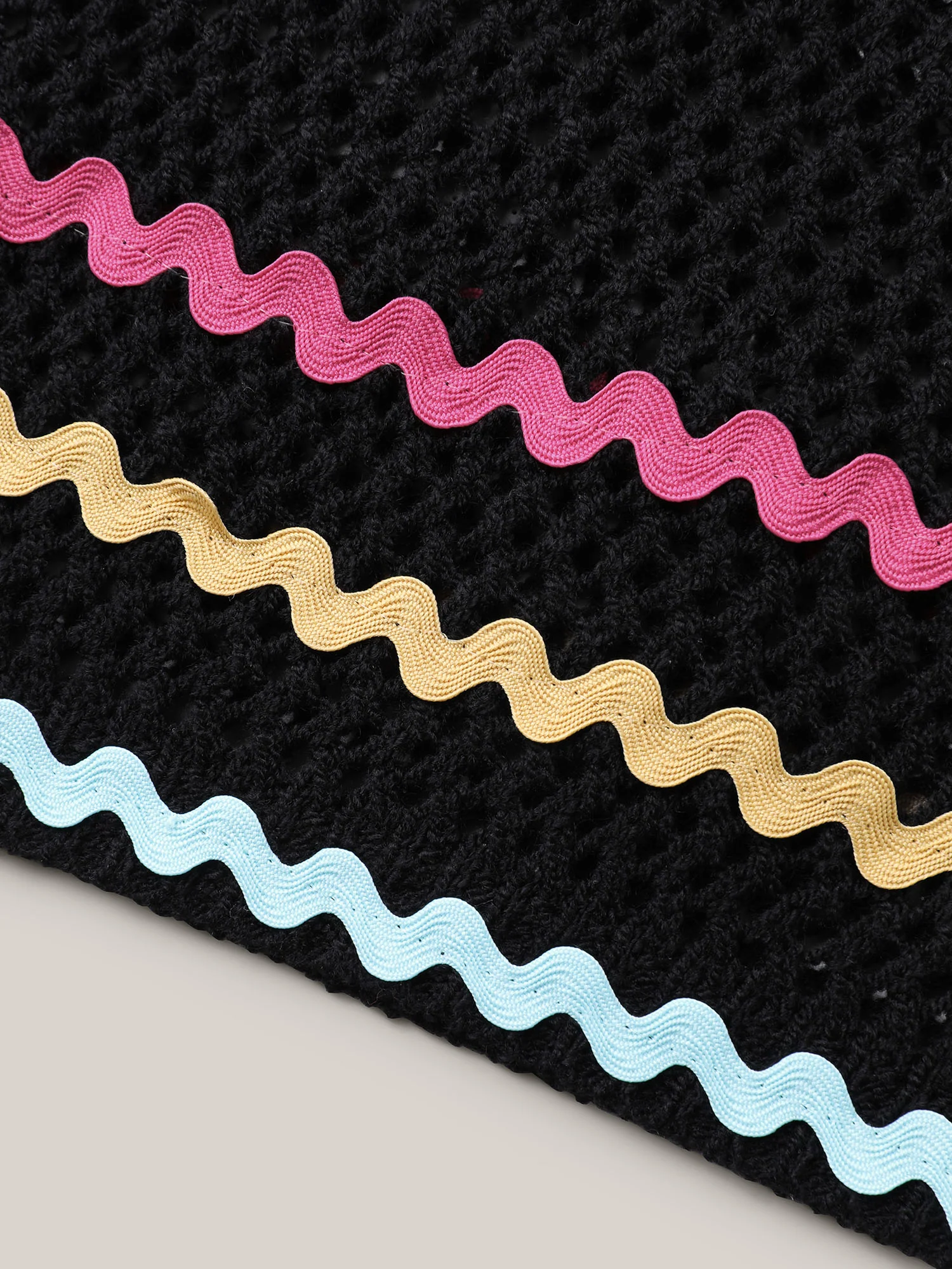 Colorful Webbed Slit Cut-Out Swim Cover-Up