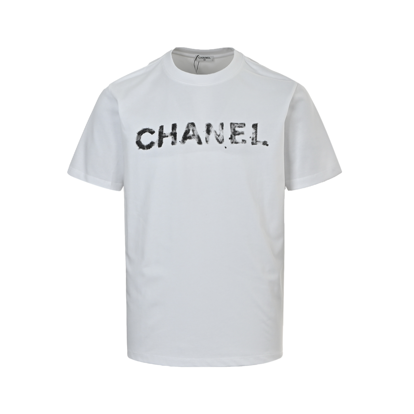 Chanel 25ss double C letter print short sleeve