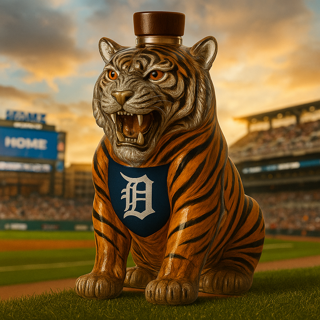 Detroit Tigers Roaring Tiger Whiskey Bottle
