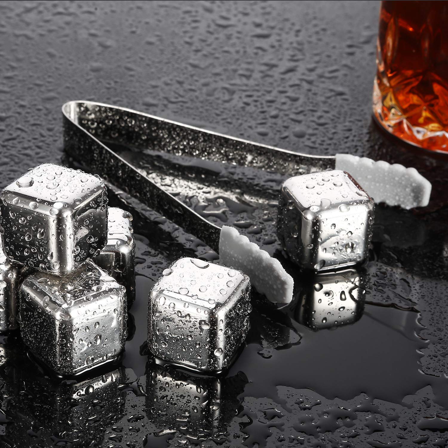 👍Summer Hot Sale 60% OFF💥Reusable Ice Cube for Drinking-Stainless Steel Chilling Rocks