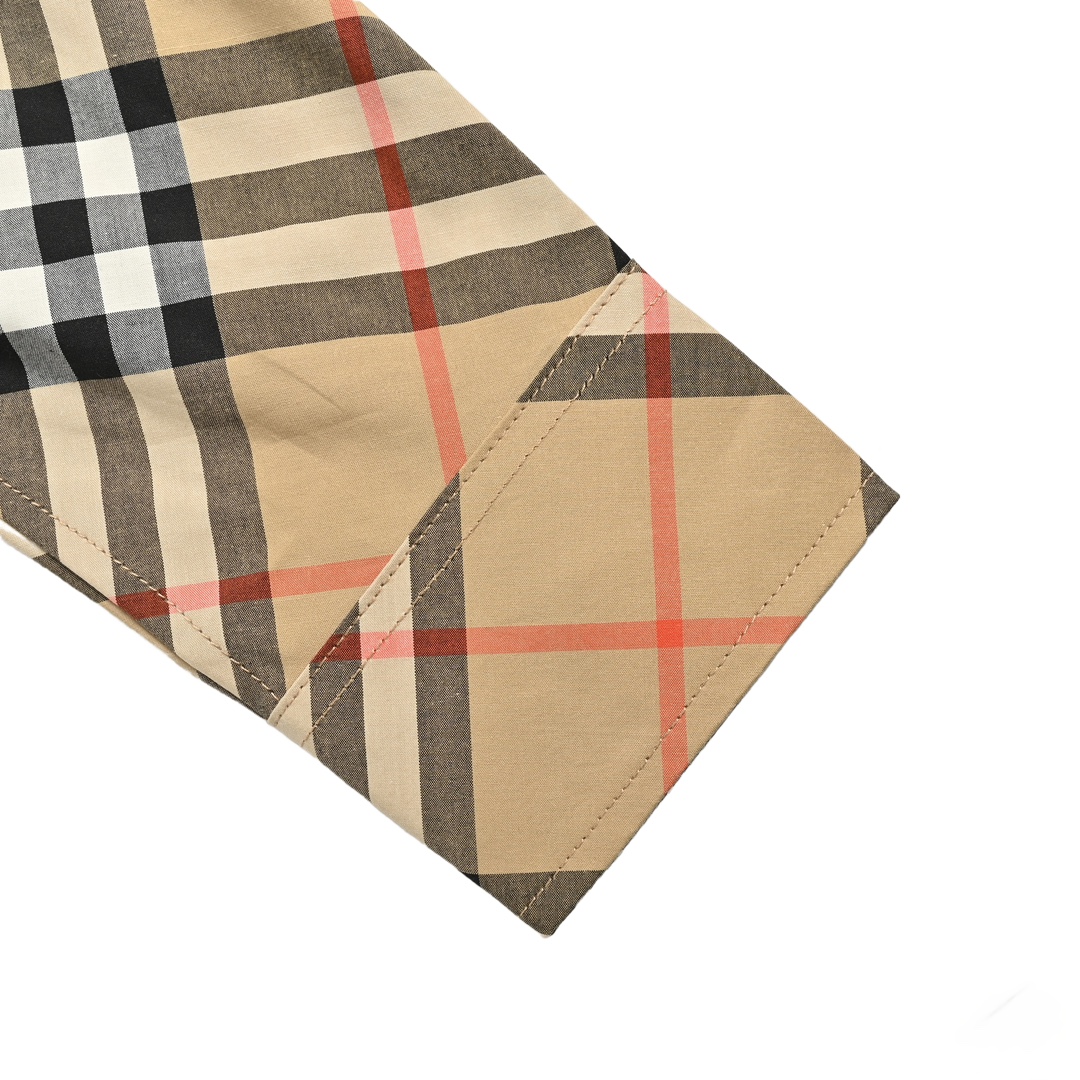 Burberry 24ss diagonal check long-sleeved shirt
