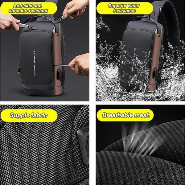 (🔥Father's Day Hot Sale-Save 50%OFF)-USB Charging Sport Sling Anti-theft Shoulder Bag(Great Gift🎁)-BUY 2 GET FREE SHIPPING