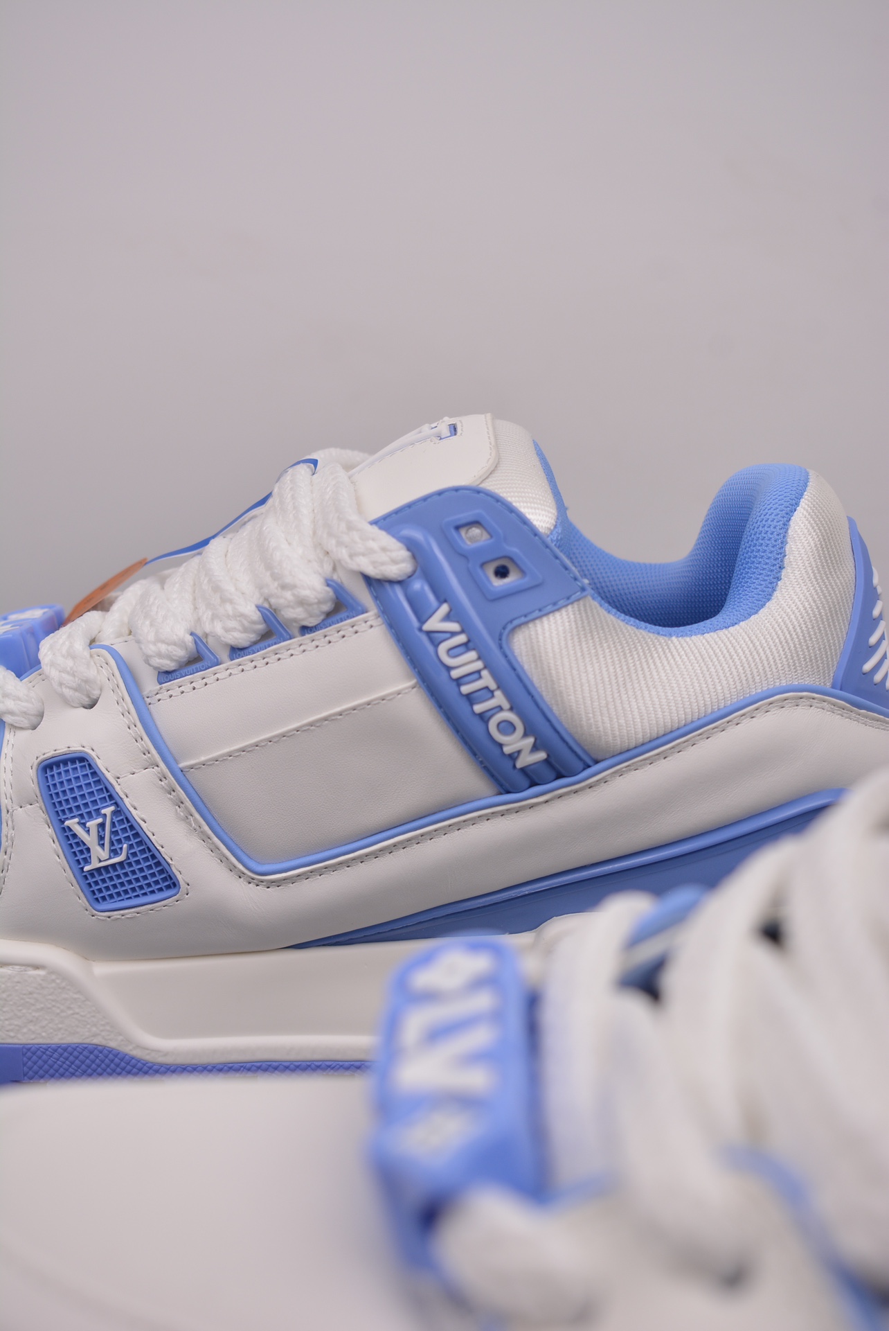 Louis Vuitton Trainer Maxi Low Sneaker White Blue Purple 1ACPQY