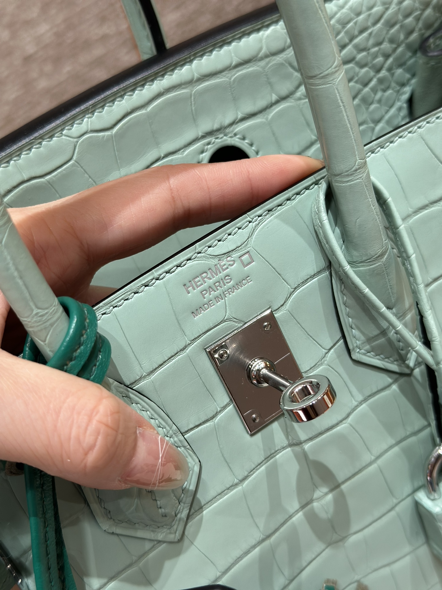 Hermes Birkin 6W Menthe Handbag (Handmade to Order)