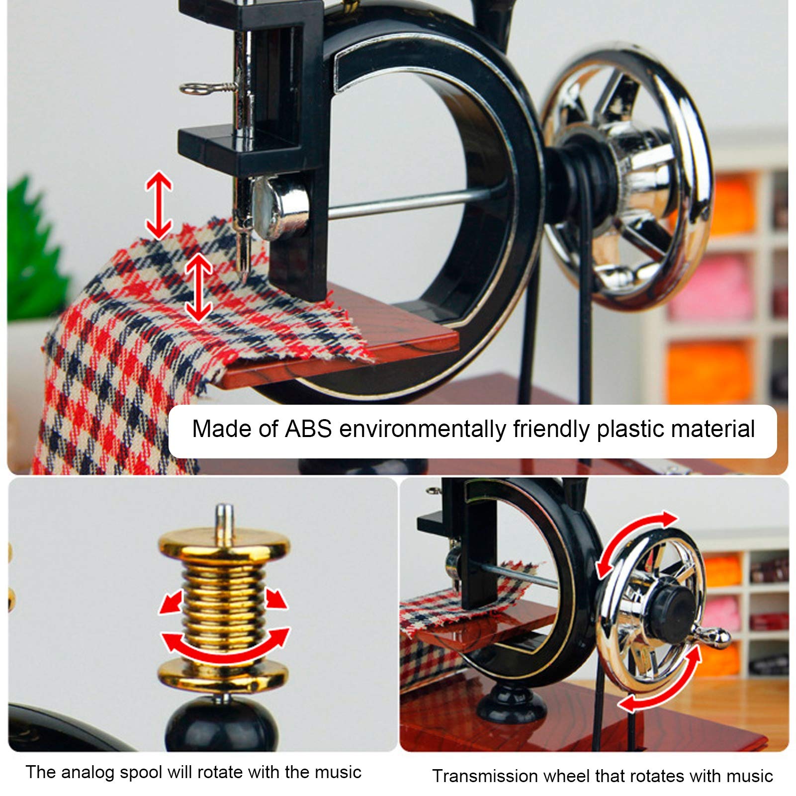 🔥Mother's Day Early Sale-[SAVE 50% OFF]--Wood Sewing Machine Music Box-BUY 2 GET 10% OFF & FREE SHIPPING NOW