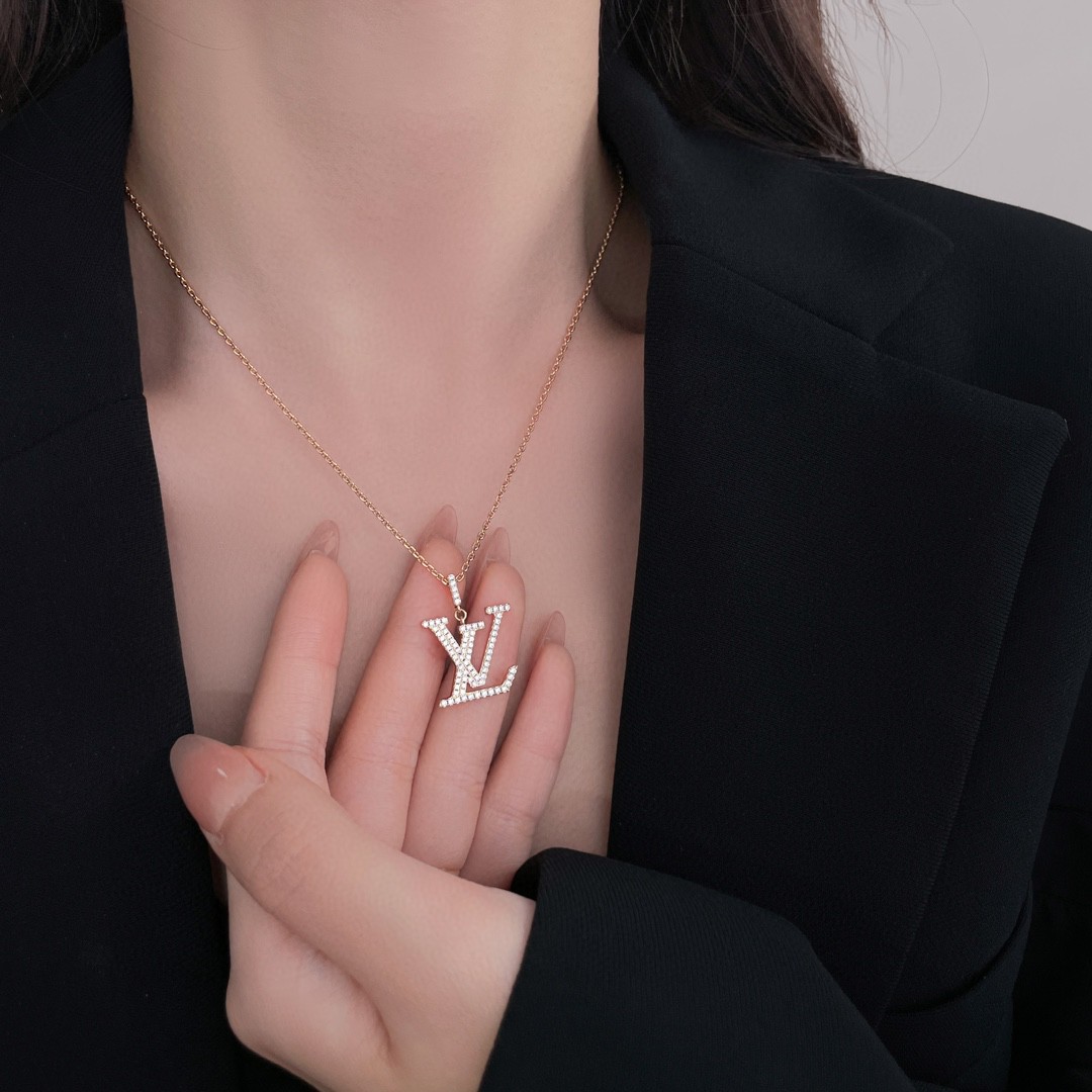 Louis Vuitton Alphabet Diamond Necklace