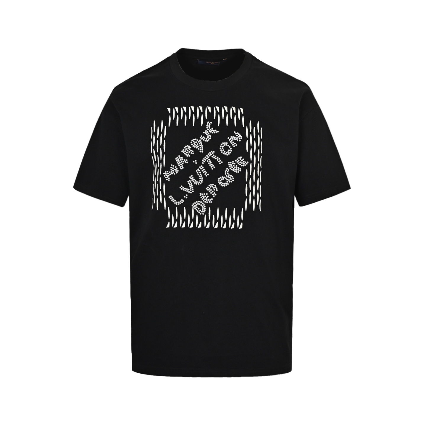 Louis Vuitton 24ss beaded lettering embroidered short sleeve